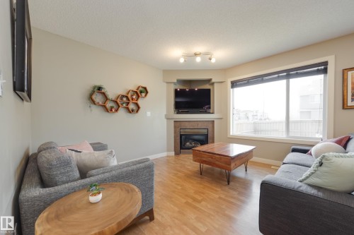 9456 Stein Way, Edmonton, AB - Indoor Photo Showing Living Room With Fireplace