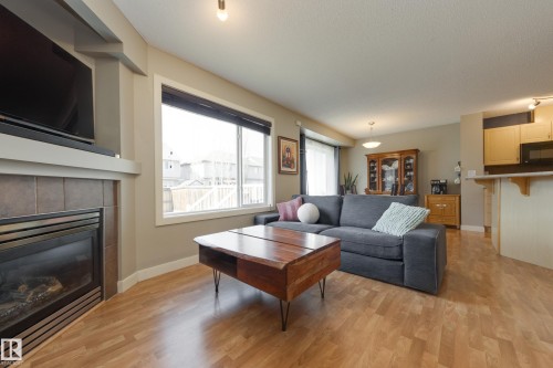 9456 Stein Way, Edmonton, AB - Indoor Photo Showing Living Room With Fireplace