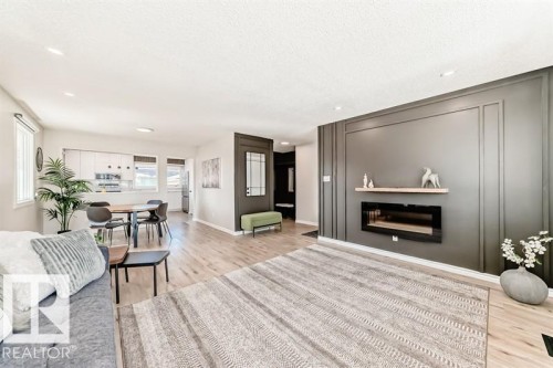 5 Larose Drive, St. Albert, AB - Indoor Photo Showing Living Room With Fireplace