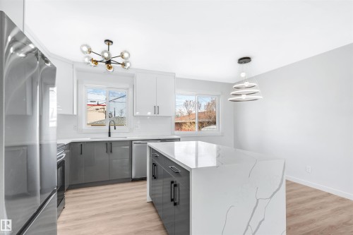 4238 117 Avenue, Edmonton, AB - Indoor Photo Showing Kitchen With Upgraded Kitchen