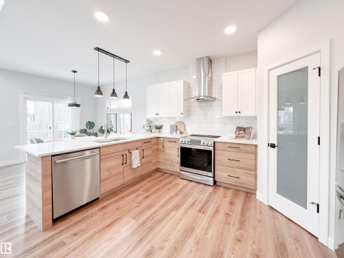 17223 81 Street, Edmonton, AB - Indoor Photo Showing Kitchen With Stainless Steel Kitchen With Upgraded Kitchen