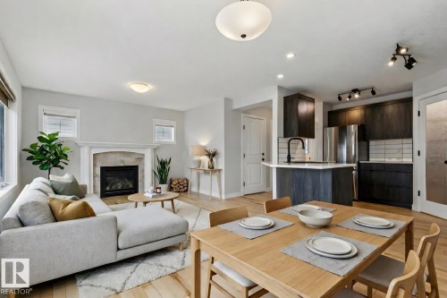 323 Avena Link, Leduc, AB - Indoor With Fireplace