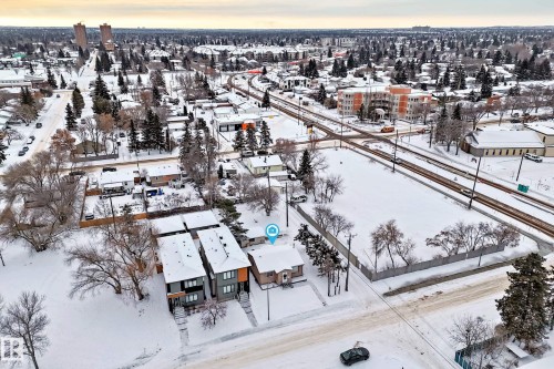 View of snowy aerial view - 15515 92A Avenue, Edmonton, AB - Outdoor With View