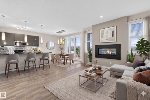 20620 131 Avenue, Edmonton, AB - Indoor Photo Showing Living Room With Fireplace