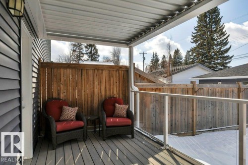 Features a gas bbq hookup - 9540 142 Street, Edmonton, AB - Outdoor With Deck Patio Veranda With Exterior
