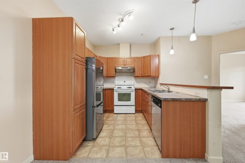 139 2503 Hanna Crescent, Edmonton, AB - Indoor Photo Showing Kitchen With Double Sink