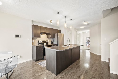 3852 Powell Wynd, Edmonton, AB - Indoor Photo Showing Kitchen With Upgraded Kitchen
