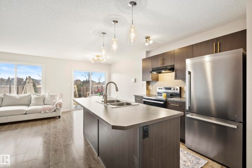 3852 Powell Wynd, Edmonton, AB - Indoor Photo Showing Kitchen With Double Sink With Upgraded Kitchen
