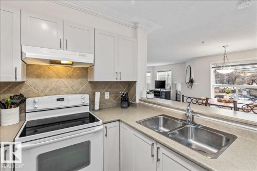 206 9938 104 Street, Edmonton, AB - Indoor Photo Showing Kitchen With Double Sink