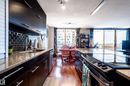 706 10135 Saskatchewan Drive, Edmonton, AB - Indoor Photo Showing Kitchen With Double Sink