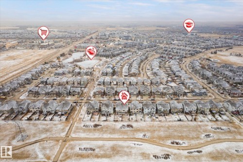 Aerial view of the community, showcasing its residential areas and proximity to amenities - 1668 Chapman Way, Edmonton, AB - Outdoor With View