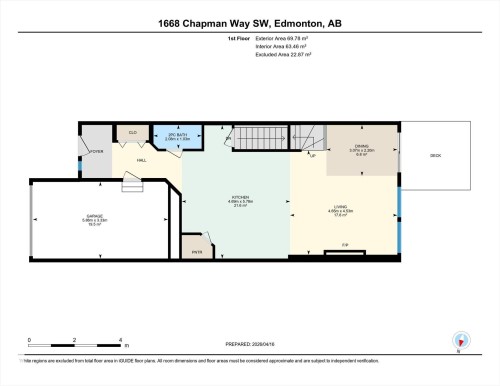 Floor plan - 1668 Chapman Way, Edmonton, AB - Other