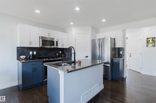6825 Cardinal Link Link, Edmonton, AB - Indoor Photo Showing Kitchen With Double Sink With Upgraded Kitchen