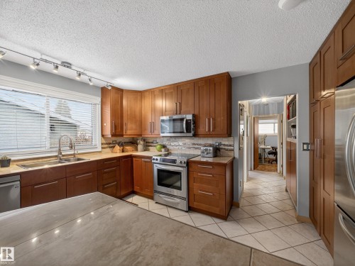 9310 165 Street, Edmonton, AB - Indoor Photo Showing Kitchen With Double Sink