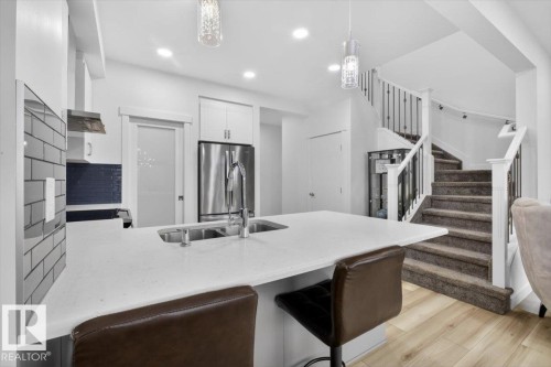 3173 Checknita Way, Edmonton, AB - Indoor Photo Showing Kitchen With Double Sink With Upgraded Kitchen