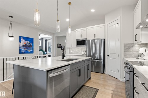 185 Redwing Wynd, St. Albert, AB - Indoor Photo Showing Kitchen With Upgraded Kitchen