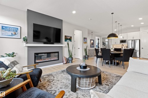 185 Redwing Wynd, St. Albert, AB - Indoor Photo Showing Living Room With Fireplace