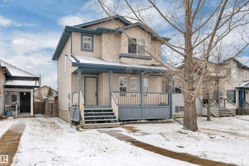 130 Campbell Road, Leduc, AB - Outdoor With Deck Patio Veranda With Facade