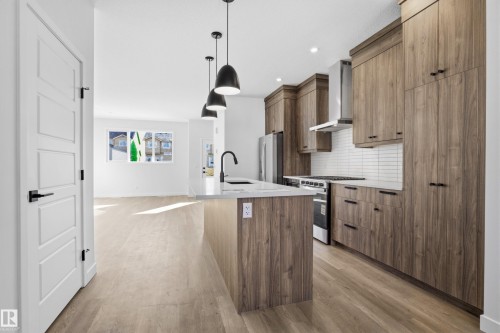 1227 Cristall Way, Edmonton, AB - Indoor Photo Showing Kitchen With Upgraded Kitchen