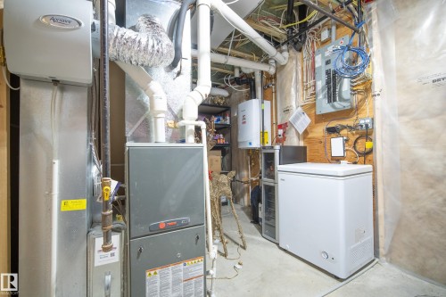 The property includes essential utility features such as a furnace, water heater, and an electrical panel, providing functional infrastructure - 635 41 Avenue, Edmonton, AB - Indoor