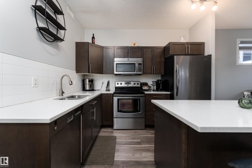 23 6520 2 Avenue, Edmonton, AB - Indoor Photo Showing Kitchen With Stainless Steel Kitchen With Double Sink