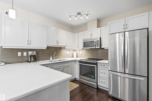 404 2755 109 Street, Edmonton, AB - Indoor Photo Showing Kitchen With Stainless Steel Kitchen With Upgraded Kitchen