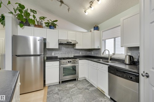 5811 Sutter Place, Edmonton, AB - Indoor Photo Showing Kitchen With Stainless Steel Kitchen With Double Sink