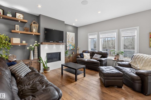 17616 78 Street, Edmonton, AB - Indoor Photo Showing Living Room With Fireplace