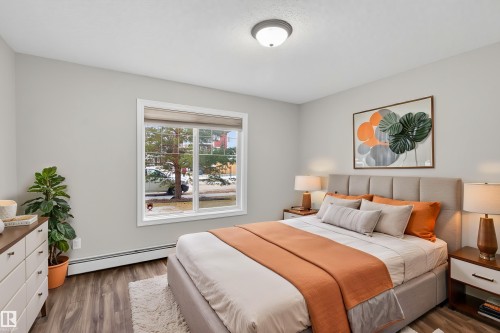 Virtually Staged - 106 4403 23 Street Nw, Edmonton, AB - Indoor Photo Showing Bedroom