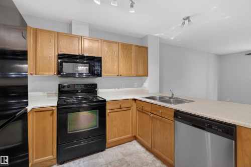 106 4403 23 Street Nw, Edmonton, AB - Indoor Photo Showing Kitchen With Double Sink