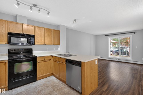 106 4403 23 Street Nw, Edmonton, AB - Indoor Photo Showing Kitchen With Double Sink