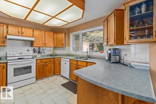 19 Deane Crescent, St. Albert, AB - Indoor Photo Showing Kitchen With Double Sink