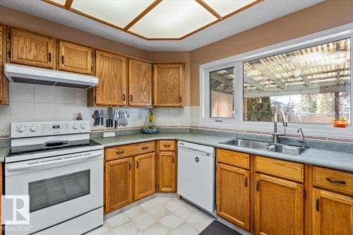 19 Deane Crescent, St. Albert, AB - Indoor Photo Showing Kitchen With Double Sink