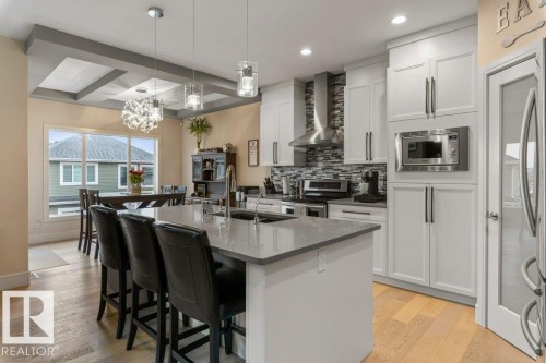 3632 Hummingbird Way, Edmonton, AB - Indoor Photo Showing Kitchen With Double Sink With Upgraded Kitchen