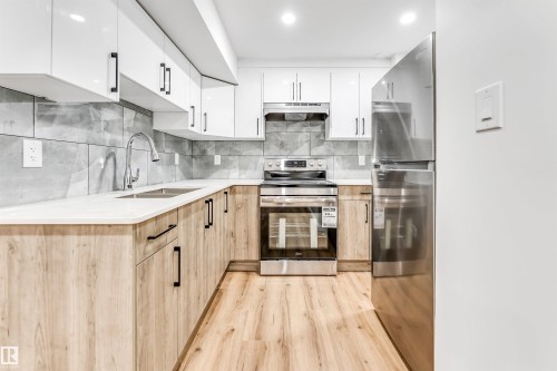 4616 32 Avenue, Edmonton, AB - Indoor Photo Showing Kitchen With Double Sink With Upgraded Kitchen