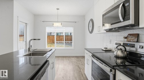 4112 171 Avenue, Edmonton, AB - Indoor Photo Showing Kitchen With Stainless Steel Kitchen With Double Sink With Upgraded Kitchen