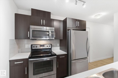 316 667 Watt Boulevard, Edmonton, AB - Indoor Photo Showing Kitchen With Upgraded Kitchen