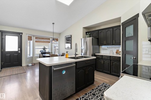 84 Delage Crescent, St. Albert, AB - Indoor Photo Showing Kitchen With Double Sink