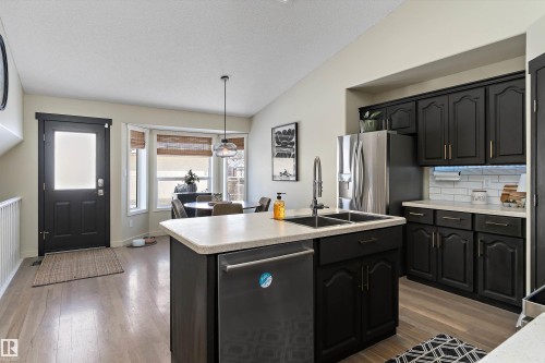 84 Delage Crescent, St. Albert, AB - Indoor Photo Showing Kitchen With Double Sink