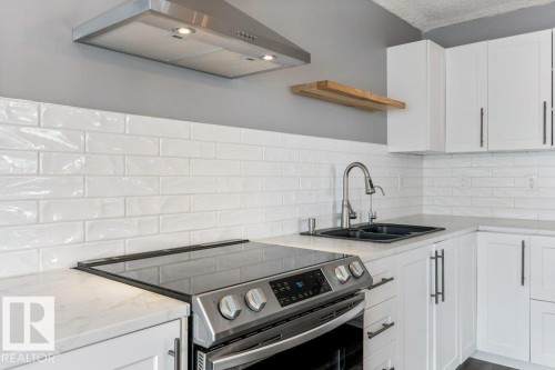 16946 101 Street, Edmonton, AB - Indoor Photo Showing Kitchen With Double Sink