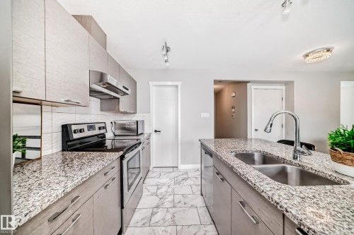 4404 6 Street, Edmonton, AB - Indoor Photo Showing Kitchen With Double Sink With Upgraded Kitchen
