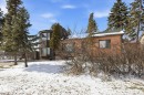 The property features a brick exterior and a rounded bay window - 11026 110 Avenue, Edmonton, AB  - Outdoor 