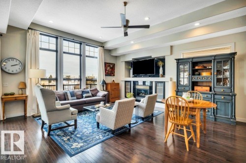 53-841 156 Street Nw, Edmonton, AB - Indoor Photo Showing Living Room With Fireplace