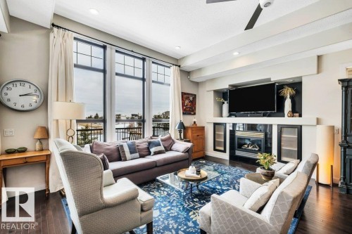 53-841 156 Street Nw, Edmonton, AB - Indoor Photo Showing Living Room With Fireplace