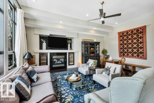 53-841 156 Street Nw, Edmonton, AB - Indoor Photo Showing Living Room With Fireplace