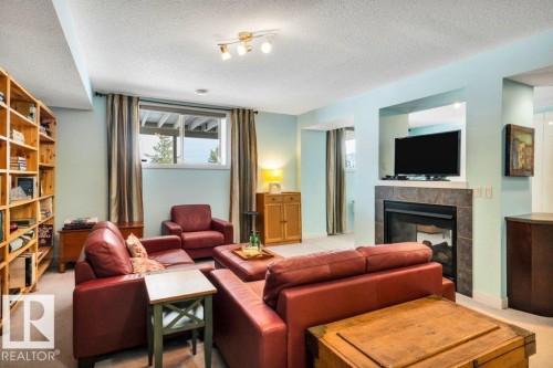 53-841 156 Street Nw, Edmonton, AB - Indoor Photo Showing Living Room With Fireplace