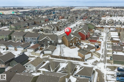 Aerial view of the property and its surrounding residential area - 4783 Crabapplle Run, Edmonton, AB - Outdoor