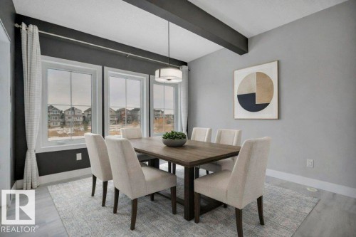 Virtually Staged - 1909 Davidson Wynd, Edmonton, AB - Indoor Photo Showing Dining Room