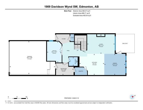 Main floor - floor plan. - 1909 Davidson Wynd, Edmonton, AB - Other