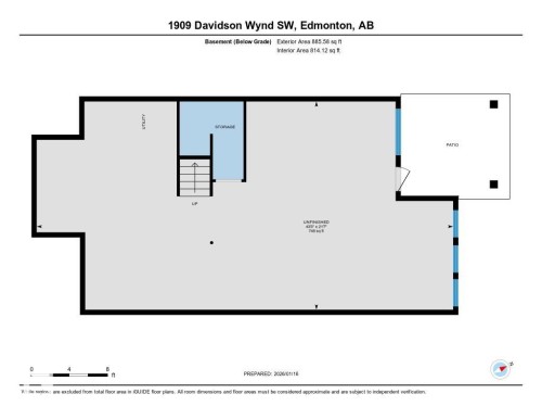 Walkout basement floor plan. - 1909 Davidson Wynd, Edmonton, AB - Other